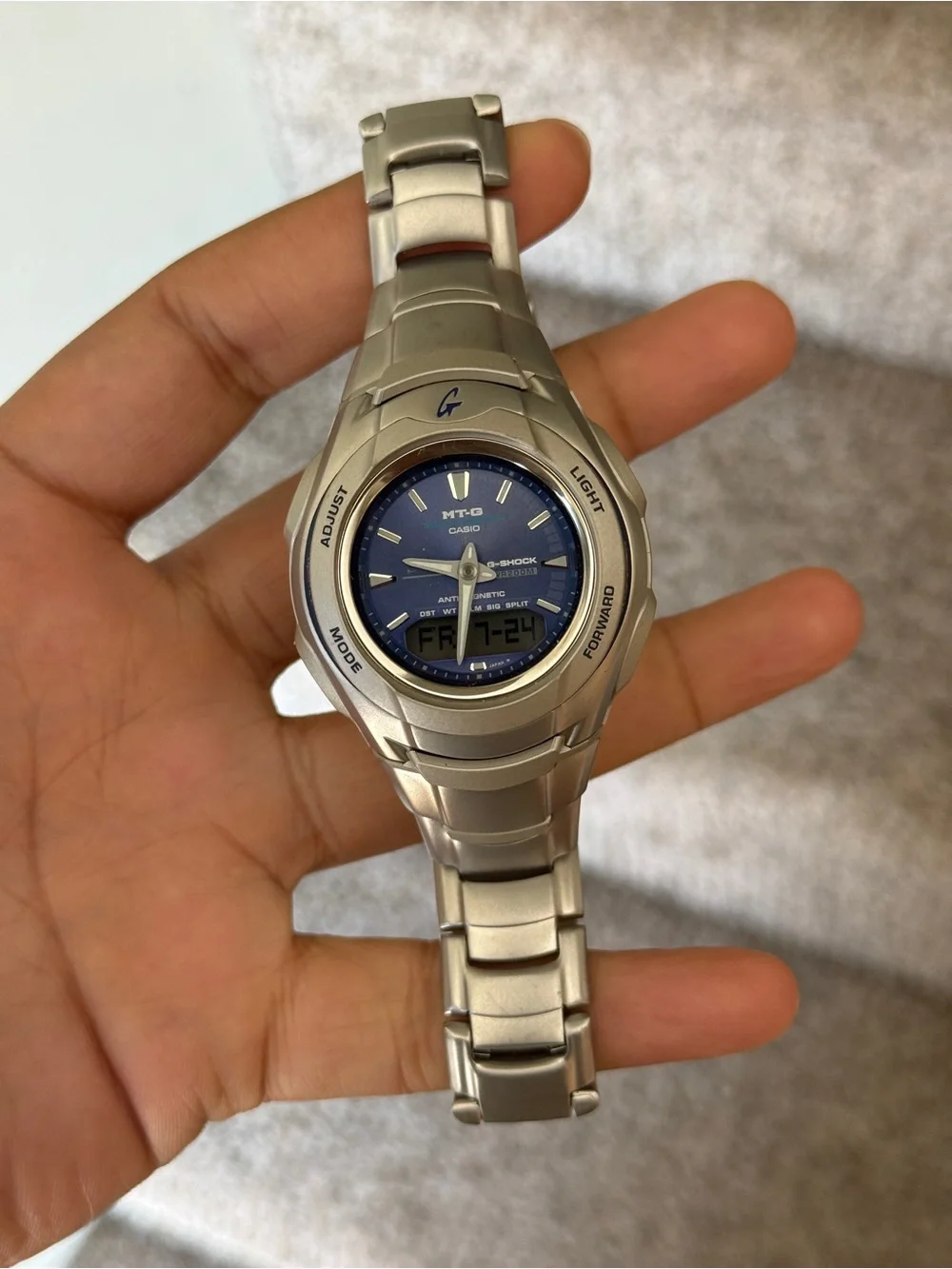 Casio G-Shock MTG-520 Analog Digital Blue Dial Watch new old stock rare find